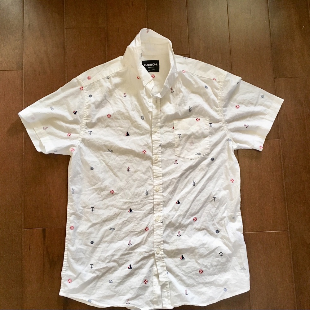 Carbon men’s casual button up shirt
